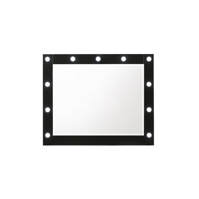 Miroir de paysage de salle de bain 1pc Glam, Noir