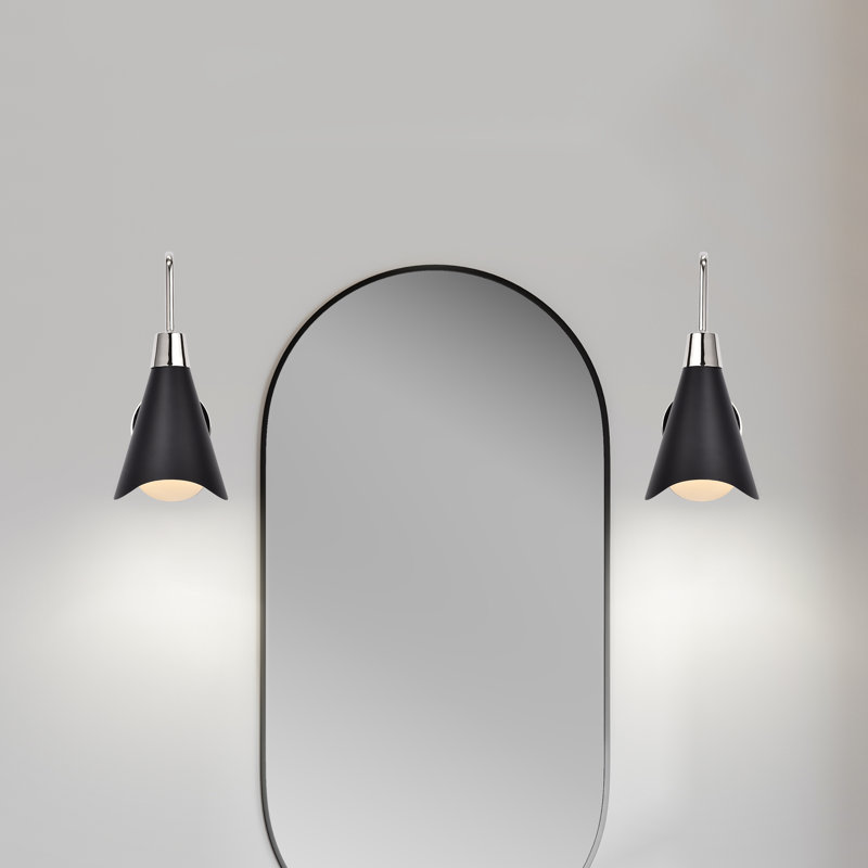Applique murale 1 lumière Saula Saula - noir mat avec nickel poli