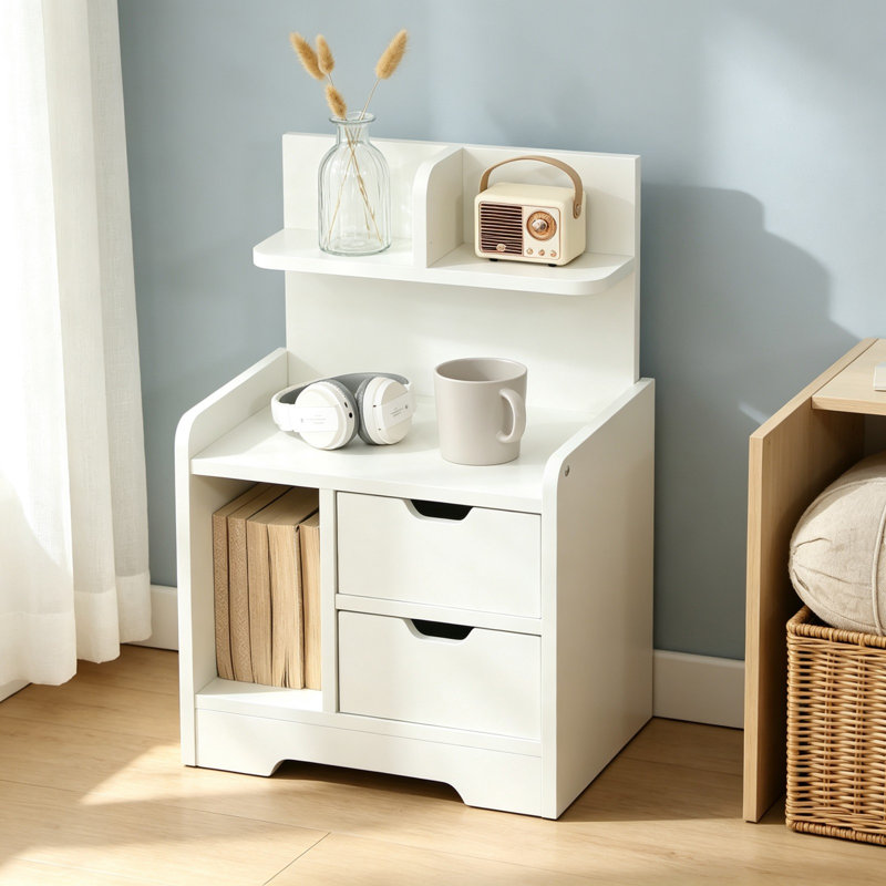 Akeilah 40cm W Manufactured Wood Bedside Table
