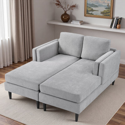 Chaise longue moderne à combinaison libre avec accoudoirs à double couche