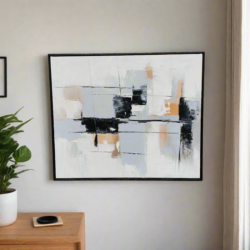 Urban Echoes - huile sur toile peinte à la main