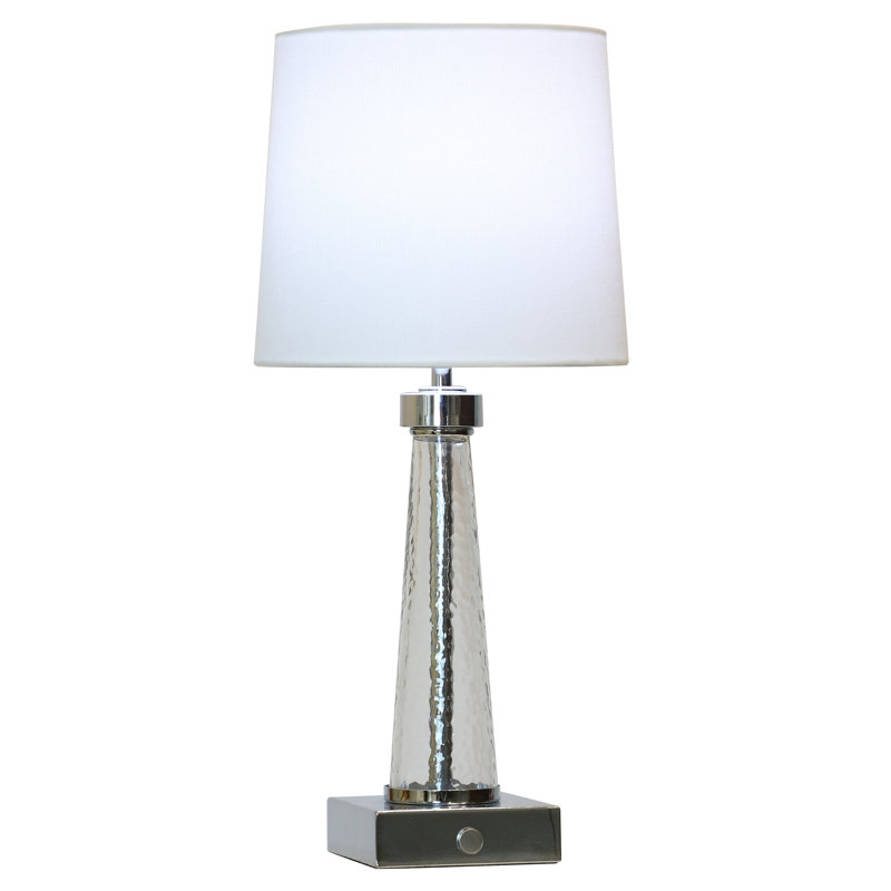 Arden Rechargeable LED Textured Glass Table Lamp