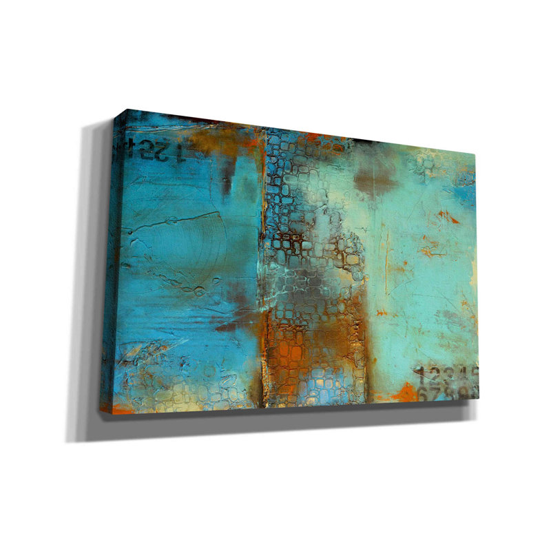 «Epic Graffiti» «Deja Blue» par Erin Ashley, art mural sur toile, H 12 po x l 18 po x P 0,75 po