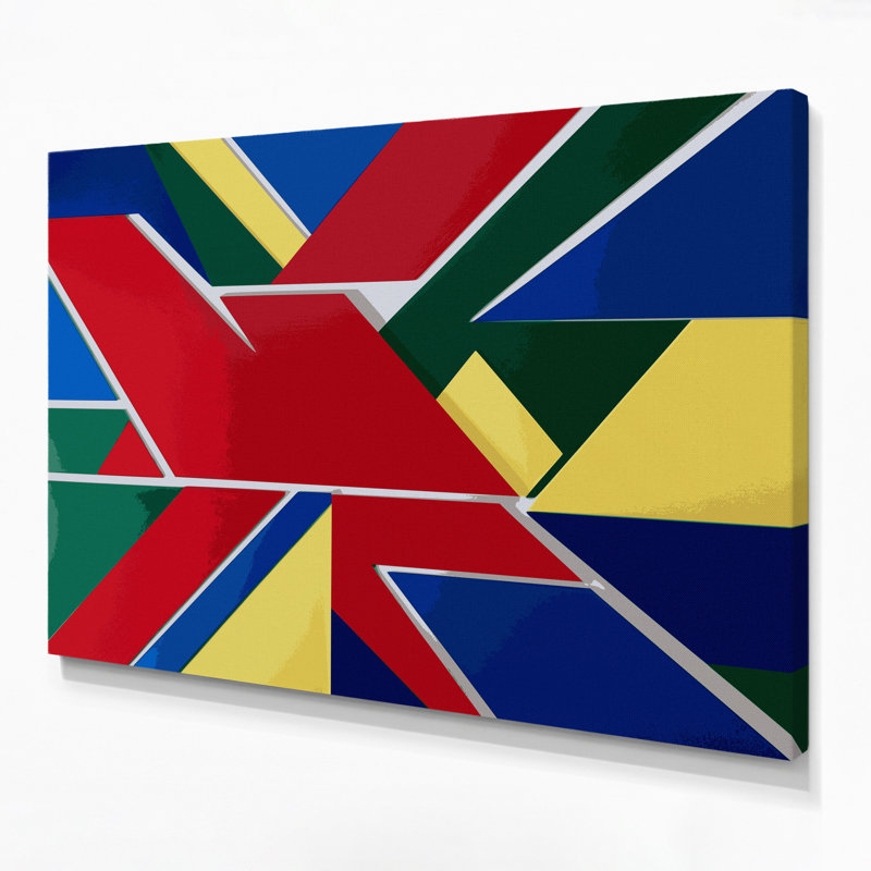 Hard Edge 59 Blue Canvas Wall Art