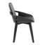 Chaise en bambou noir et similicuir noir