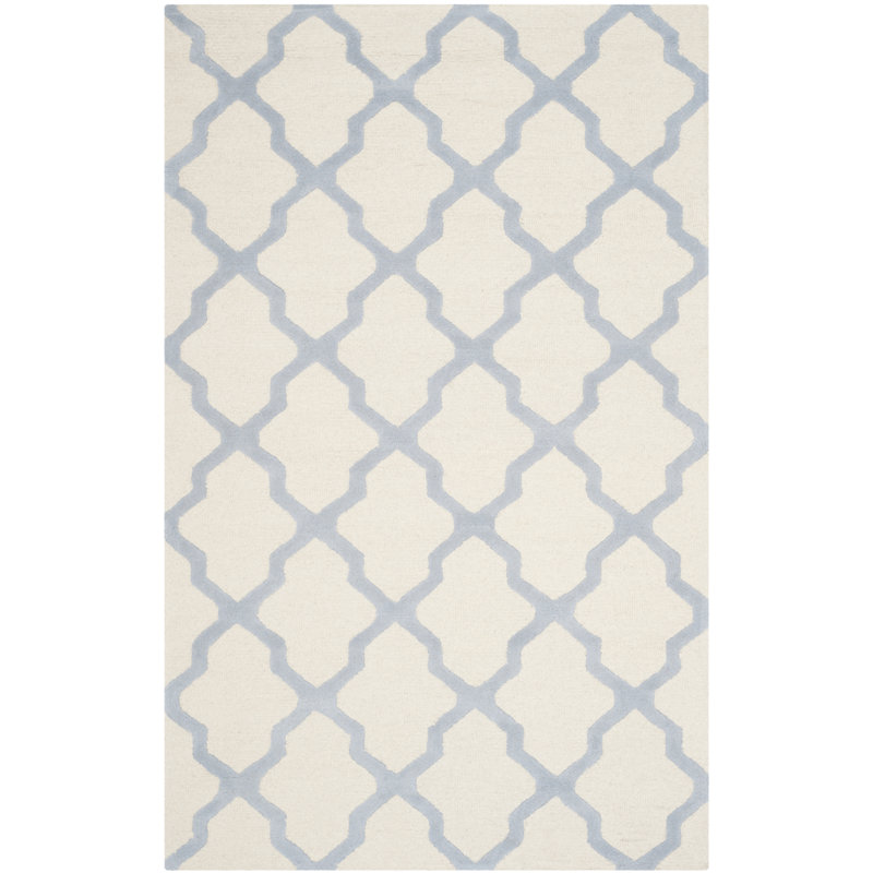 Darbonne Geometric Wool Hand Woven Area Rug, Rectangle 91 x 152cm