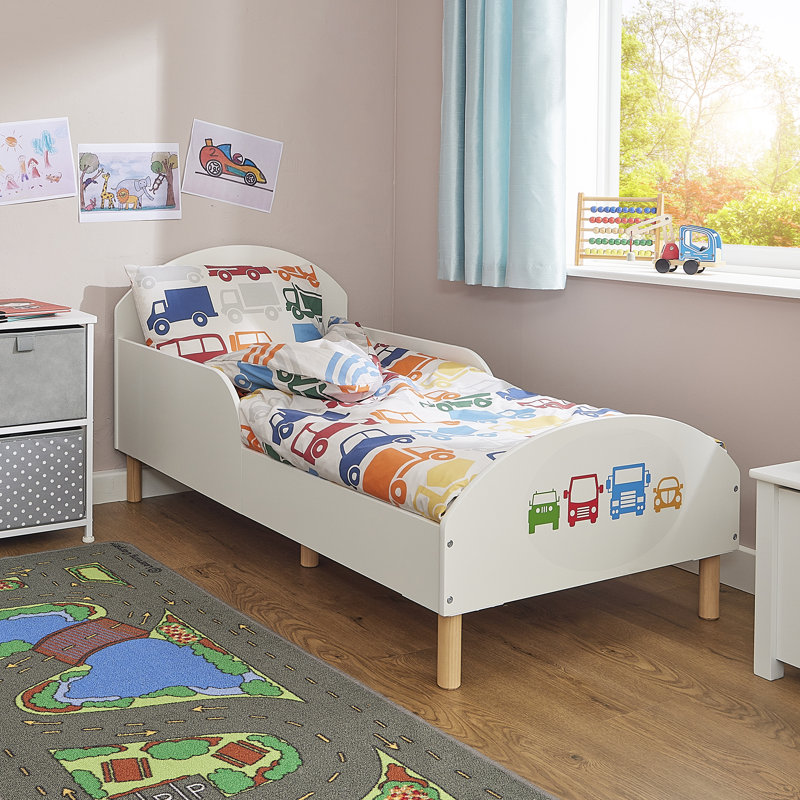 Kids White Toddler Bed – Transport