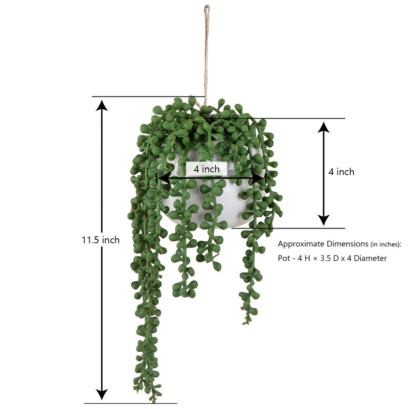 3 - Piece Artificial Pearl Plant in Pot Set