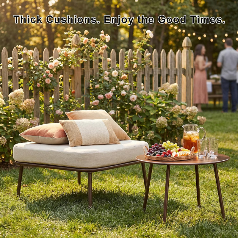 Ensembles de table et de repose-pieds en métal, ensembles de mobilier d'extérieur pour balcon