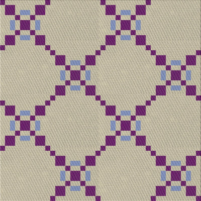 Tapis brun clair/violet tissé à la machine