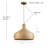 Allmon 1-Light Natural Dome Pendant with Wood Accent