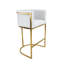 Lucca Upholstered Stool with Metal Frame
