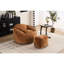 Fauteuil à billes rembourré de mousse pour adultes et adolescents, teinture-chenille, 41,1 po de diamètre, 25,59 po de hauteur, fauteuil pour adulte confortable de longue durée, mousse ultra douce, housse en chenille, absorbe la transpiration, élégant-4667268