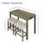 Shrivas Bar Table and Chairs Set, 3-Piece Dining Table Set for 2 with Built-in USB and Power Outlets, Counter Height Table and 2 Bar Stools Space Saving for Dining Room Living Room Small Kitchen-2022087147-2022087145