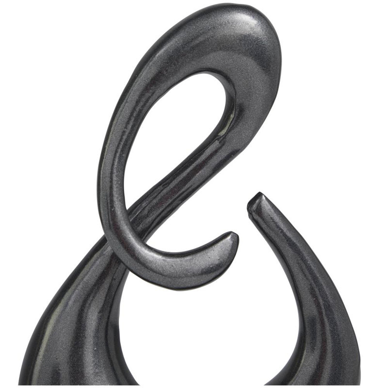 Layleen Abstract Sculpture, H 11,55 po x l 7,45 po x P 2,75 po, Gris foncé
