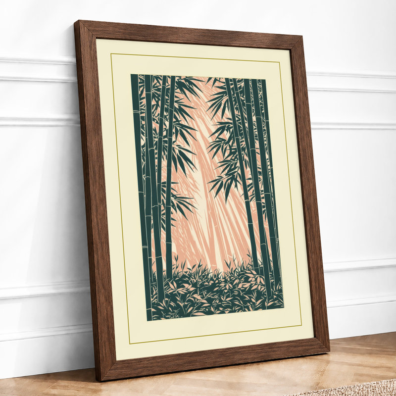 Bamboo Path To Light Japandi - Print, Walnut, A3 - 42.0 x 29.7 cm