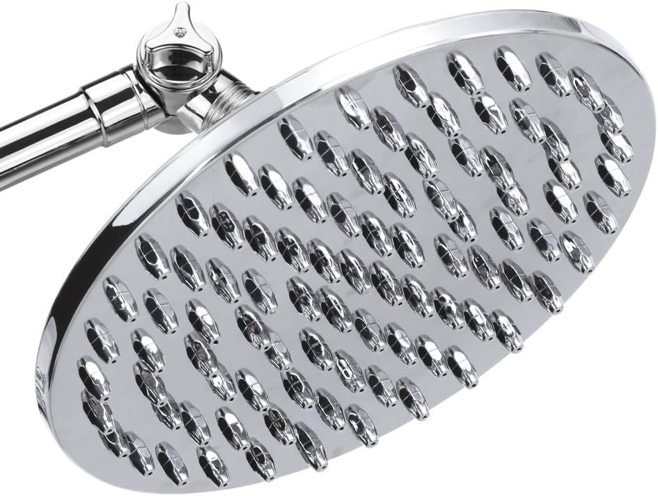 DreamSpa 8-Inch Rainfall Shower Head with 12-Inch Height and Angle ...