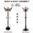 Solid Wood Coat Rack, 11 Hanging Points & Sturdy Base For Hallway, Office(Walnut)