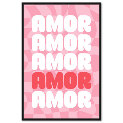 Art mural rose Amor