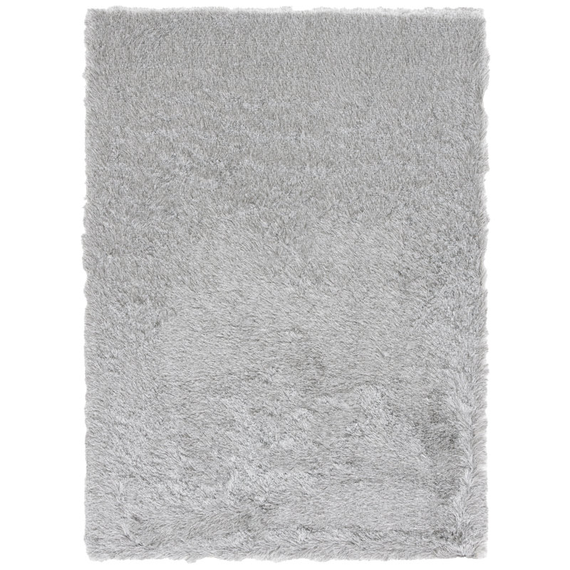 Cimah Shag Hand Tufted Performance Solid Color Rug, Rectangle 5' x 7'