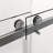 60 In. W X 76 In. H Freestanding Double Sliding Frameless Shower Enclosure In Brushed Nickel Finish-122790656