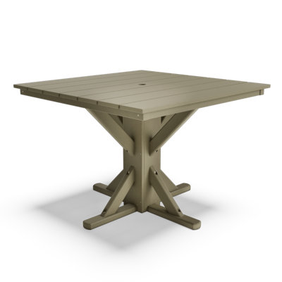 40" Square Unframed Dining Table - Weathered Wood