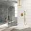 Pomme de douche double - Système de douche carré à fixation au plafond de 10 pouces avec valve brute-118534751