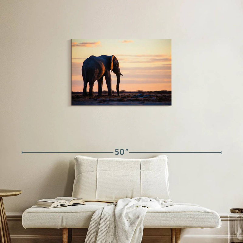 Éléphant solitaire Brampt, H 20 po x l 30 po