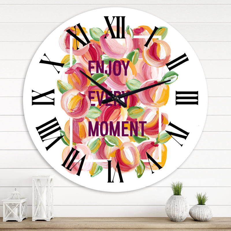 Enjoy Every Moment - Horloge murale traditionnelle, Surdimensionné