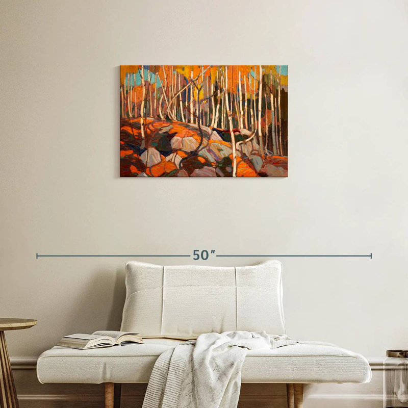 The Birch Grove Autumn, H 20 po x l 30 po