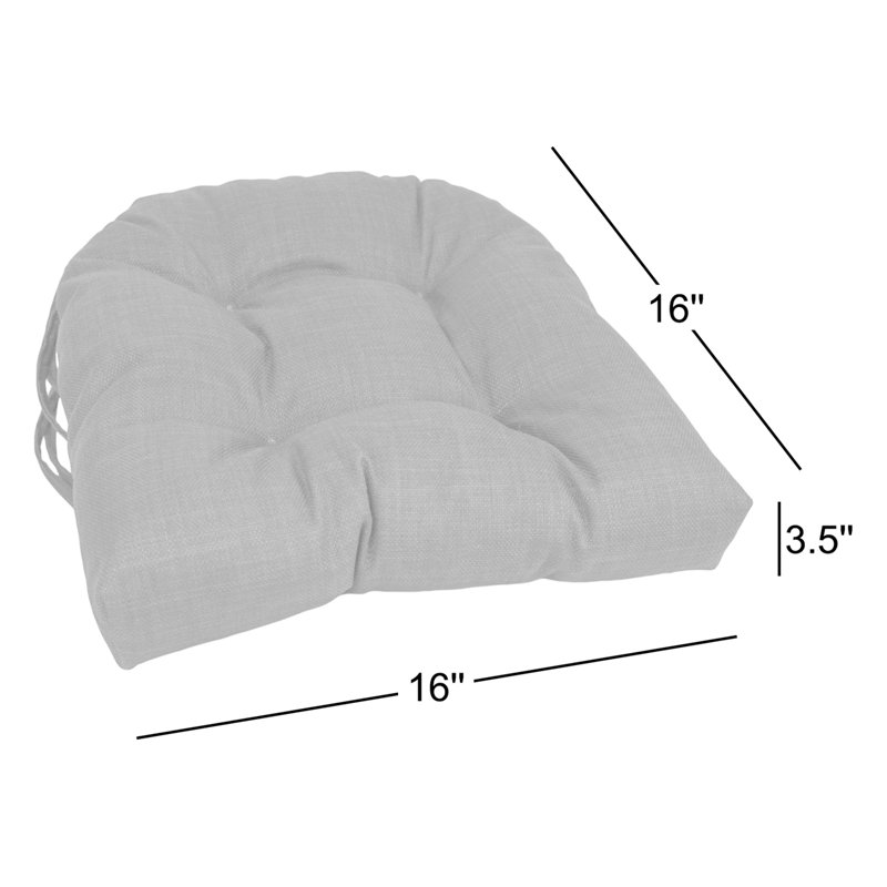 Outdoor 3.5'' Dining Chair Seat Cushion, Sea Blue