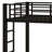 Metal Loft Bed With Ladder And Guardrails-1287963191
