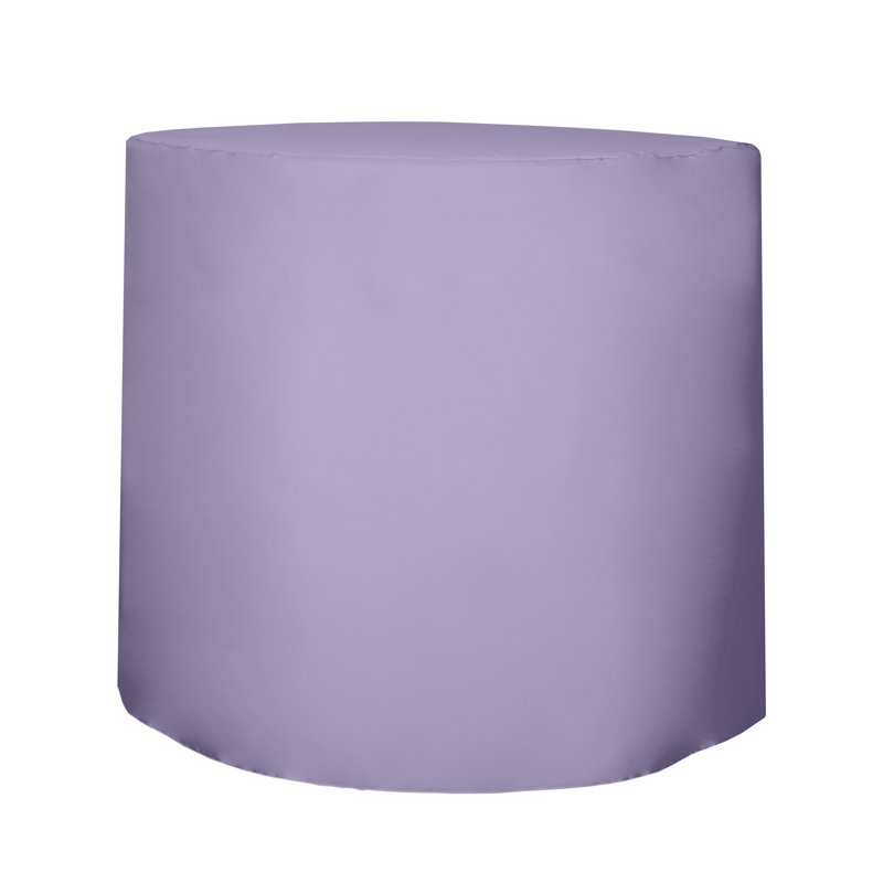 Javin Solid Color Round Tablecloth, Lilac Light Purple, 2