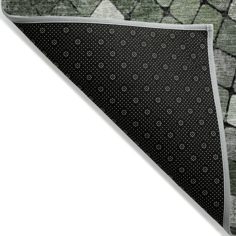 Machine Washable Indoor/Outdoor Husby ACN2216 Geometric Rug, Rectangle 8' x 10'