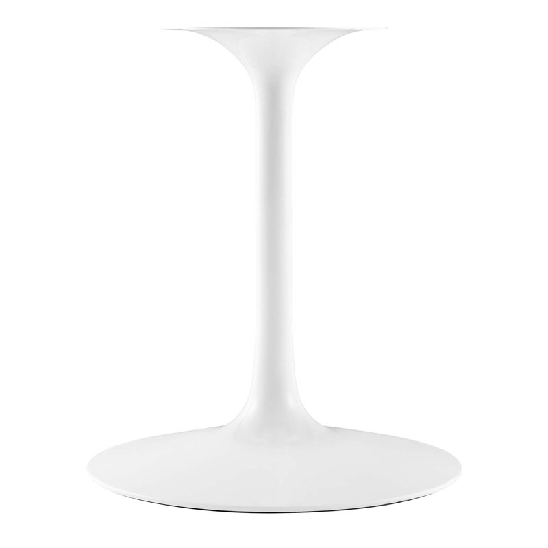 Mid-Century Modern 54" Round Marble & Wood Dining Table