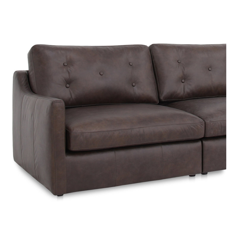 Thurlow Leather Modular 3 - Piece Sectional, Right Hand Facing