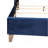 Stylish Upholstered Queen Bed In Navy Blue