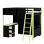 Lit mezzanine en bois avec bureau-72435237