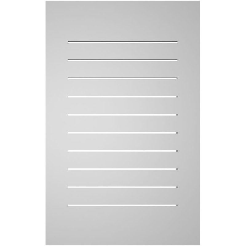 Évent à pignon fonctionnel en uréthane rectangulaire à fixation en surface, brun clair apprêté, H 38 po x l 24 po x P 1 po
