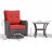 Elyes 4-Person Rocking Swivel Rattan Chair Set With Coffee Table And Outdoor Smokeless Fire Pit-112246782