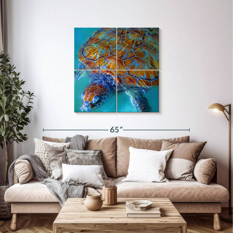 Tortue de mer Brampt Cayman, H 38 po x l 38 po