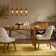 Nola Upholstered Dining Side Chairs with Cutout Back Design