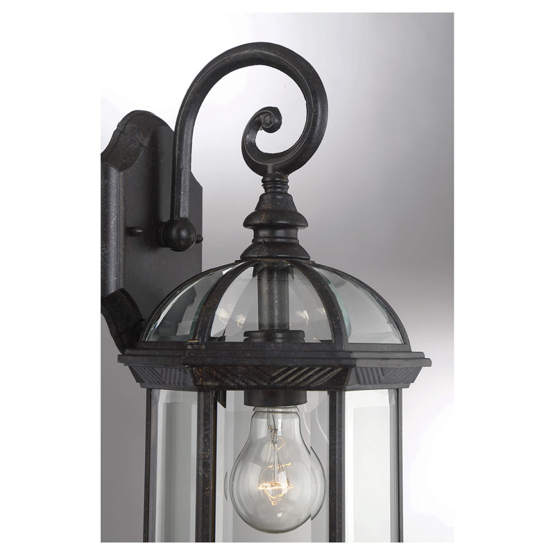 Lanterne murale d'extérieur 1 lumière Affric, Bronze, H 20 po x l 8,25 po x P 8,25 po