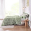 Housse de couette en velours 4 pièces très grand / très grand avec attaches intérieures matelassées et chaleureuses