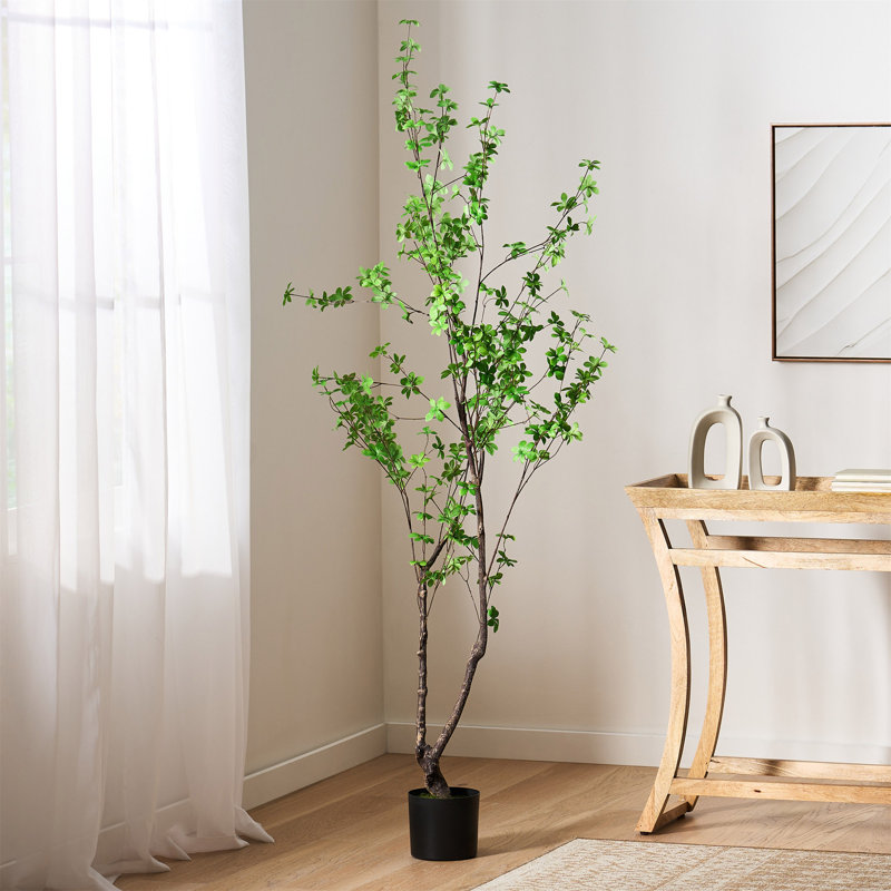 Enkianthus artificiel en pot, H 70 po x l 35,4 po