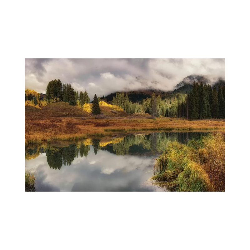 Transition of the Seasons in Rocky Mountain 1 Piece Wrapped Canvas Painting, 101.6 cm H x 66.04 cm W x 1.91 cm D