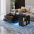  35"- 60" Extandable LED Coffee Tables With Storage 4 Drawers & Open Shelves-125559952