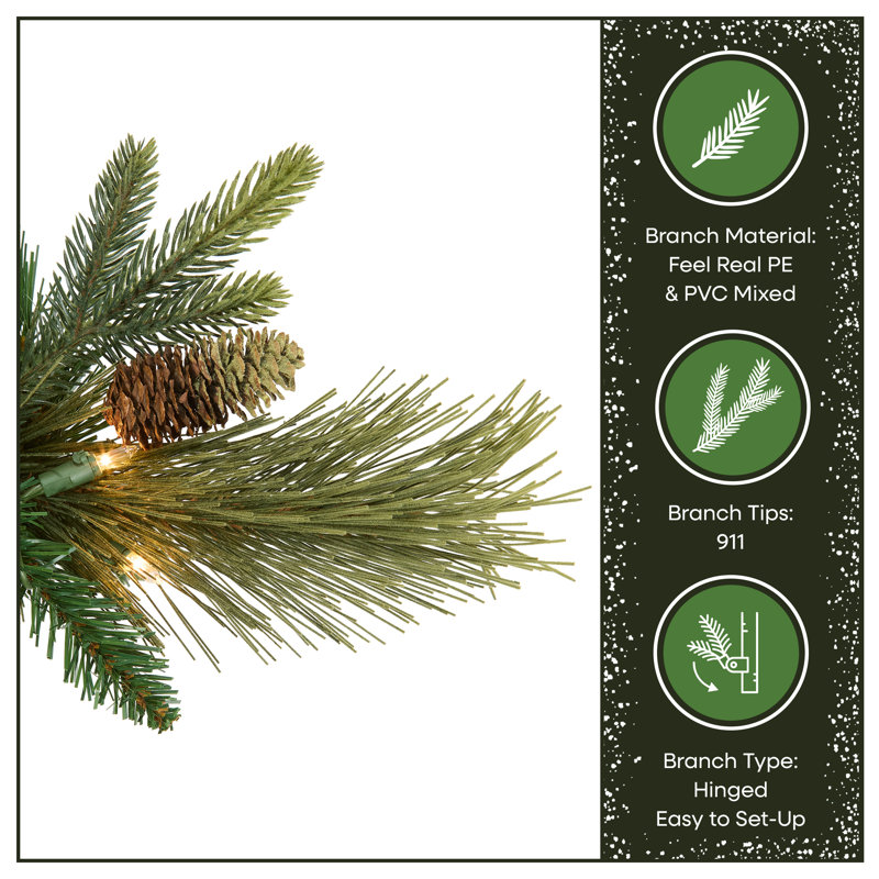 Carolina Flocked/Frosted Christmas Tree, 6.5'