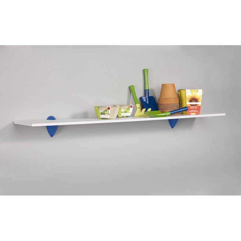 Bracket Shelf, Blue, 3.38" H x 36.00" W x 7.06" D