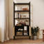 Bibliothèque à porte d'armoire en rotin naturel, présentoir à double fonction et rangement fermé pour les espaces de vie modernes